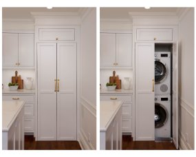 126-12 Wood : Maple; Paint color : High Reflective White; Door Style : Newport; Face Frame : Square Inset