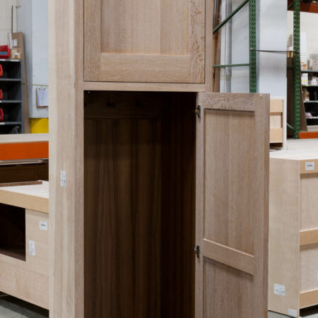 Tall Cabinet With Peg Rack - Bottom Door Open