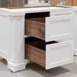 Island Cabinet - Left Bank of Drawers Open