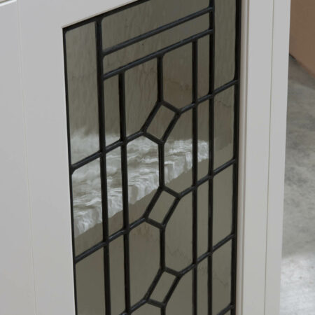 Wall Cabinet with Leaded Glass Doors - Detail View
