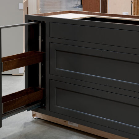 Two Drawer Base - Pan Storage and Pull Out - Pull Out Open