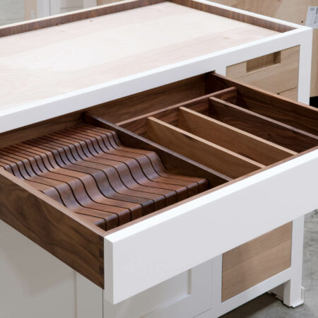 Base Cabinet With Drawer Fronts as Pullout Door - Drawer Open