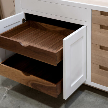 Base Cabinet With Drawer Fronts as Pullout Door - Doors Open