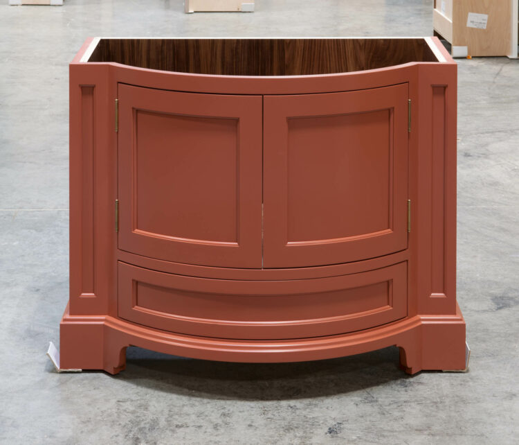 Curved Vanity Cabinet