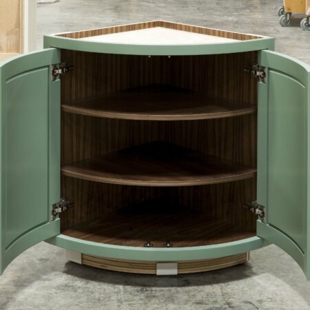 Curved Base Cabinet - Doors Open