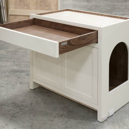 Base Cabinet with Pet Entrance - Drawer Open