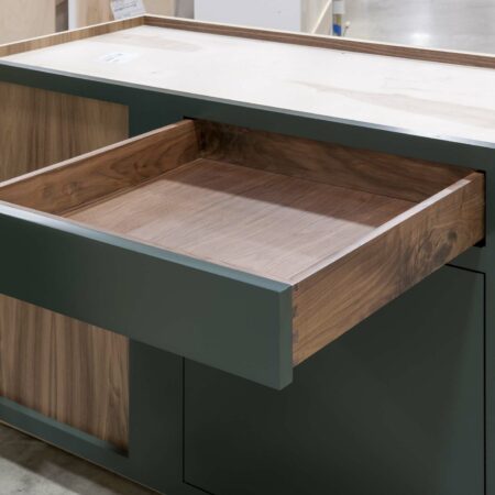 Blind Base Cabinet with Lemans Corner Pullout - Drawer Open