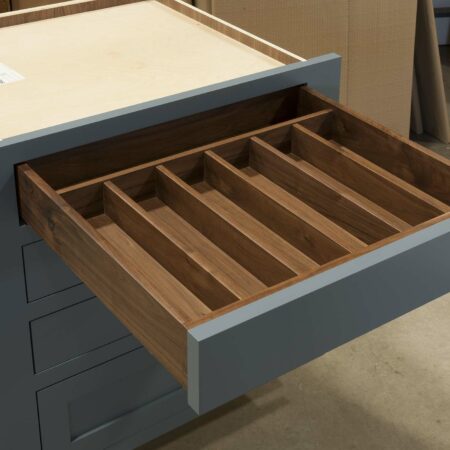 Four Drawer Base with Utensil Divider - Top Drawer Open