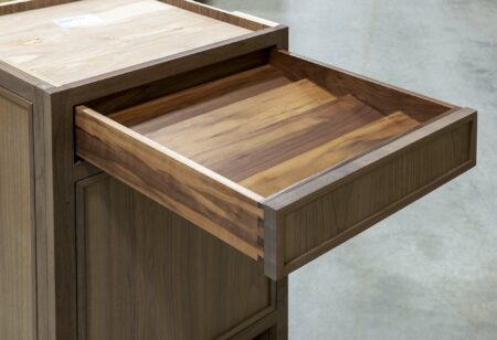Base Cabinet with Mat-Protected Rollouts - Drawer Open