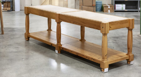 Reclaimed Chestnut Island with Two Drawers - Right Side