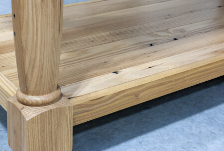 Reclaimed Chestnut Island with Two Drawers - Post Detail
