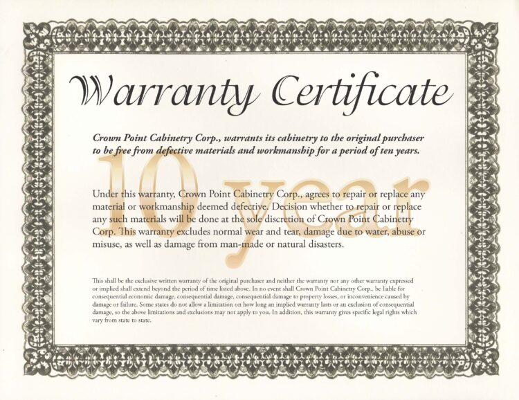 Crown Point Warranty