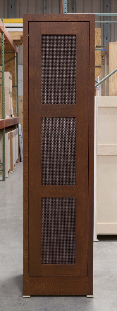 Tall Cabinet with Metal Mesh Panel