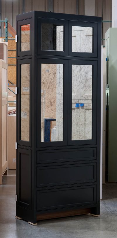 Tall Cabinet with Antique-Style Mirrors