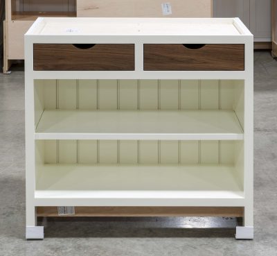 Base Open Shelf Cabinet with Two Drawers