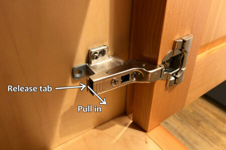 Blum Hinge Adjustment – How To Remove Door - Crown Point Cabinetry